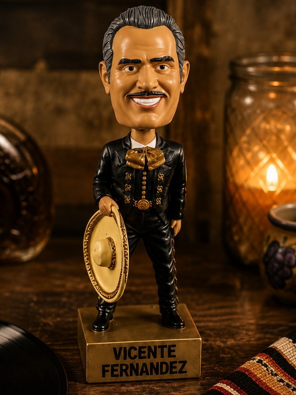 Vintage Vicente Fernández Charro Bobblehead Collectible Figure